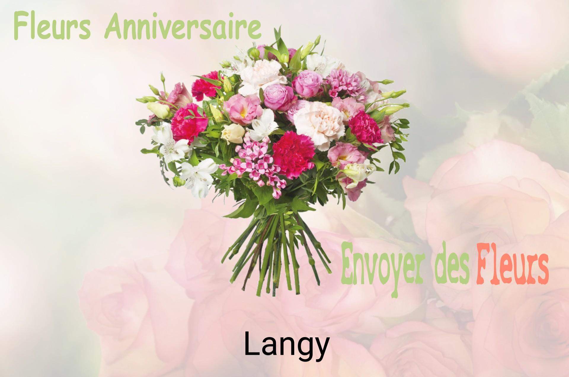 Bouquet de fleurs d’anniversaire livré à Langy